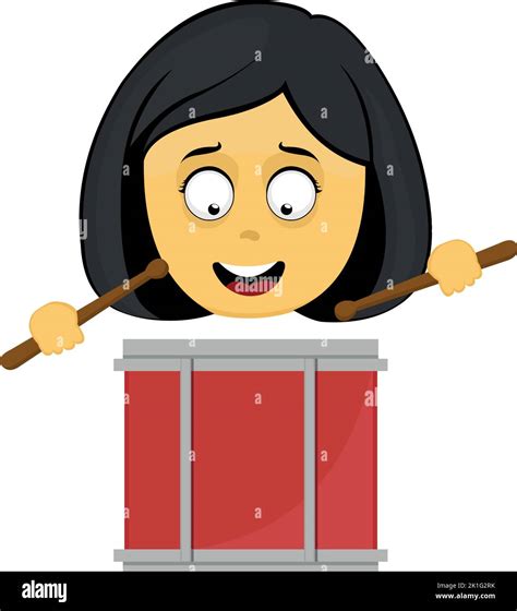 Vector Emoji Ilustración De Una Mujer Amarilla De Dibujos Animados