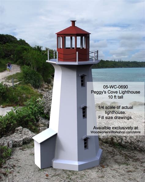 Peggys Cove Lighthouse Woodworking Plan 10ft Tall Woodworkersworkshop