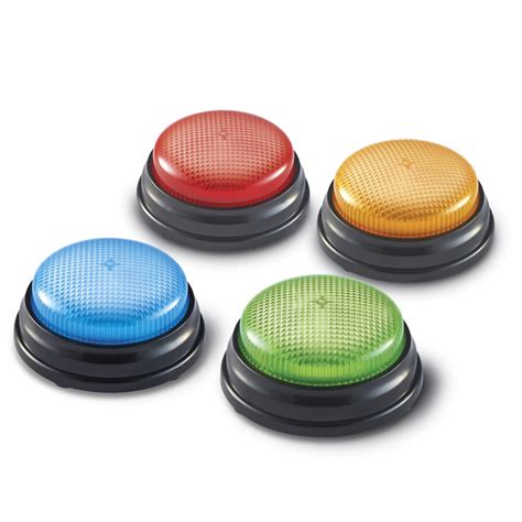 Shop game show buzzers by city: Light and Sound Answer Quiz Buzzers - 4 Light Up Game Show ...