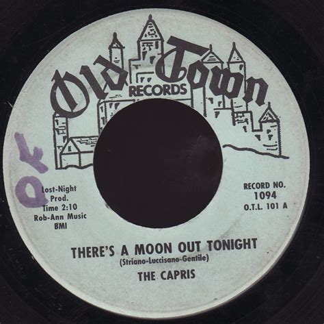 The Capris - There's A Moon Out Tonight / Indian Girl (1960, Vinyl