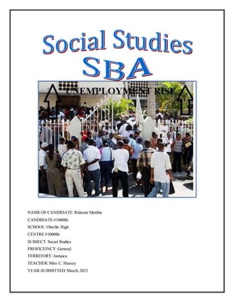 Csec Social Studies Sample Sba Pdf
