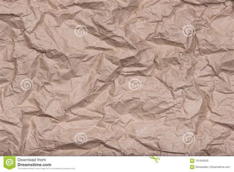 Crumpled Craft Paper Texture Stock Image Image Of Journal Kraft
