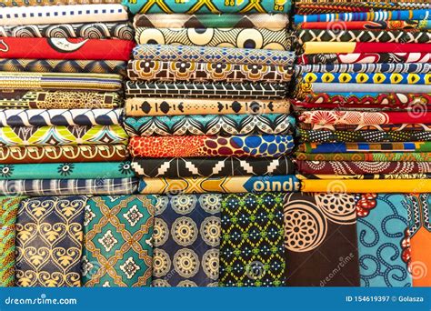 Colorful African Fabrics Royalty Free Stock Photography Cartoondealer
