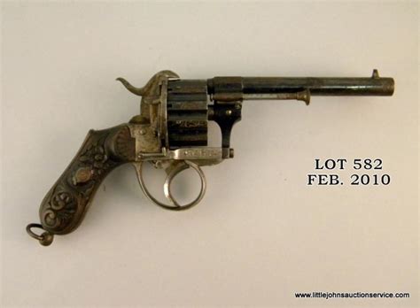12 Shot European Double Action Pinfire Revolver Of