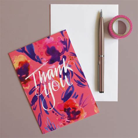 Thank You Greeting Card By Samantha Warren