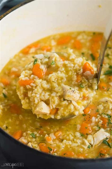 Want to try some chicken and rice recipes? Chicken Rice Soup - Stove Top or Slow Cooker - The Recipe ...