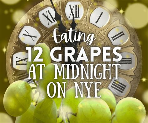 12 Grapes At Midnight On New Years Eve Free Printable Orange