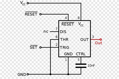 555 Timer Ic Monostable Electronics Flip Flop Elektronische