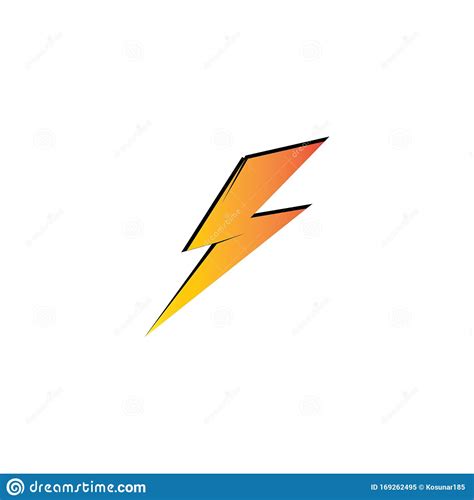 Lightning Thunder Bolt Electricity Logo Design Template Stock Image