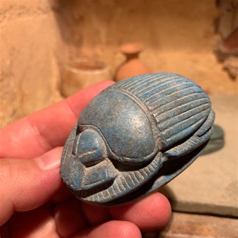 Egyptian Scarab Amulet Collection Ancient Egypt Statue Sculpture Mythology Beetle Symbol
