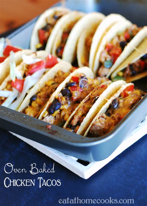 Remove chicken from marinade and transfer to baking sheet spacing chicken evenly apart. Oven Baked Chicken Tacos - Our Newest Family Favorite ...