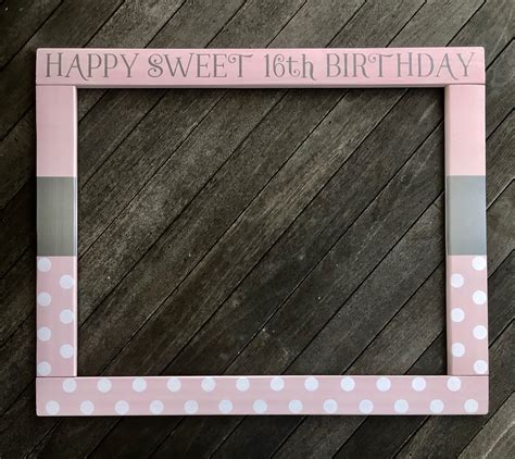 Sweet 16 Photo Booth Frame 16th Birthday Party Prop Etsy Birthday
