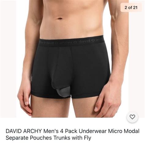 david archy mens underwear seperate pouches micro modal 4 pack black size small ebay