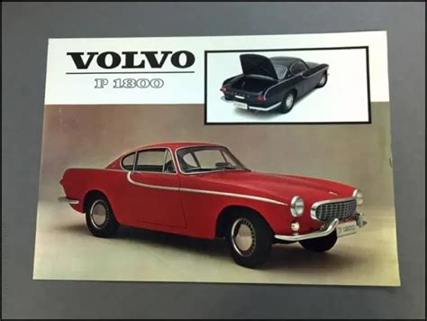 1963 Volvo P1800 P 1800 Coupe Vintage 1 Page Car Sales Brochure