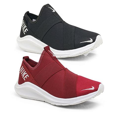 Tênis Meia Nike Slip On Sem Cadarço Elástico Preto E Vermelho Loja De