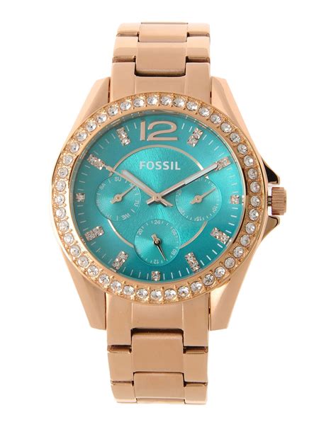 Fossil Wrist Watch In Turquoise Blue Lyst