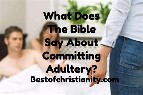 What Does The Bible Say About Committing Adultery