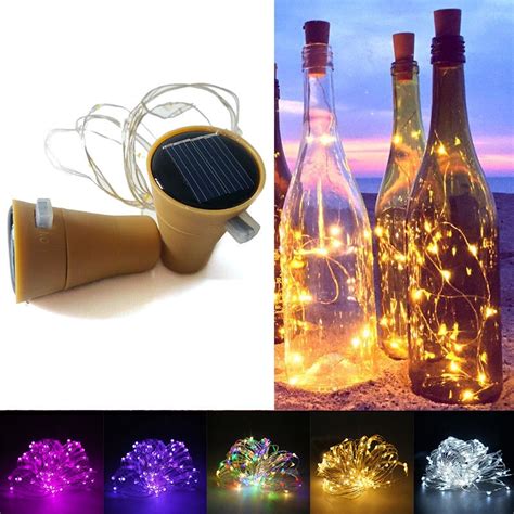 See more of fairy lights malaysia on facebook. 20 LED Solar Wine Bottle Cork Shaped String Fairy Lights ...