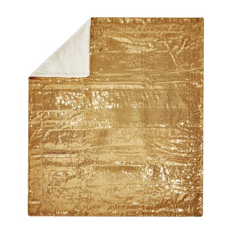 Mainstays Sparkle Sequin Decorative Throw Blanket 50 X 60 Gold