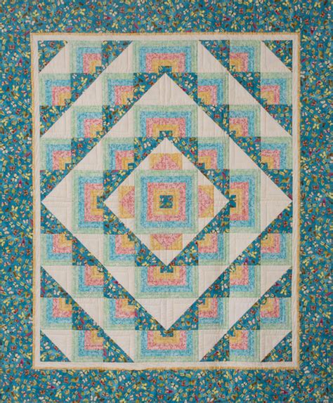 Well, this block usually consists of strips of fabric sewn around a center square. Log Cabin Diamond - Flower Box Quilts