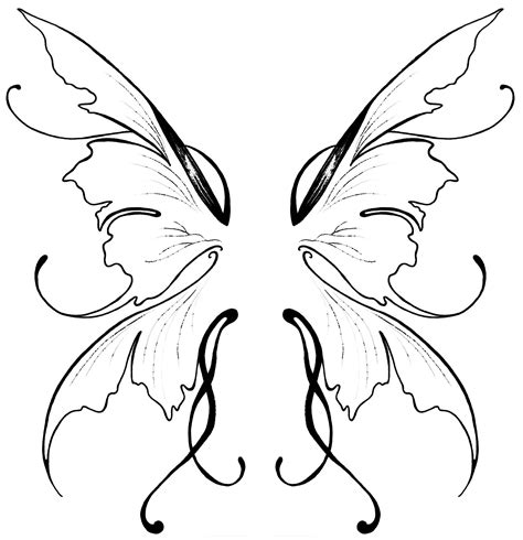 Fairy Wings Drawing Simple Fairy Wings Drawing See If Tony And I Can