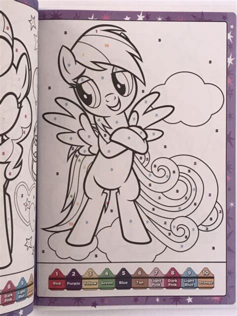 My Little Pony Color By Number Coloring Book And Color Guide 12 Colored