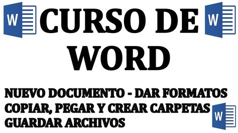 Curso mensual de 4 clases. CURSO DE WORD - Para Principiantes Desde 0. - YouTube