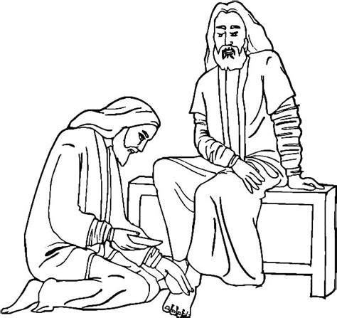 Jesus Serving Others Coloring Page Coloring Pages