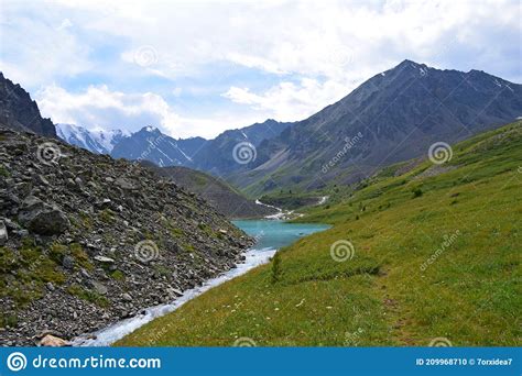 Mountain Turquoise Lake Mountain Landscape Stock Photo Image Of