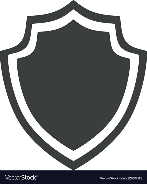 Shield Protection Insignia Security Badge Icon Vector Image