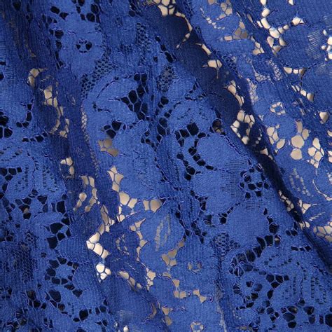 Lace Royal Blue Bloomsbury Square Dressmaking Fabric