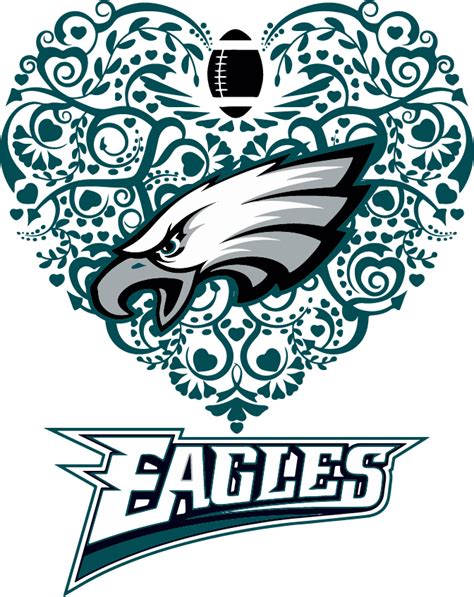 Eagles Heart Football Svg Dxf Png Cricut Silhouette Philadelphia Eagles Art Philadelphia