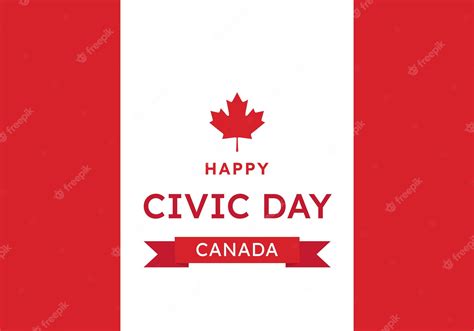 Premium Vector Canada Civic Day Holiday Vector Card Illustration With