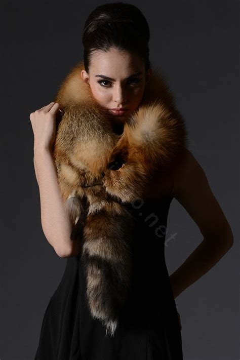 25245 Fox Fur Scarf Fashion Women Whole Fox Fur Shawl Winter Warm
