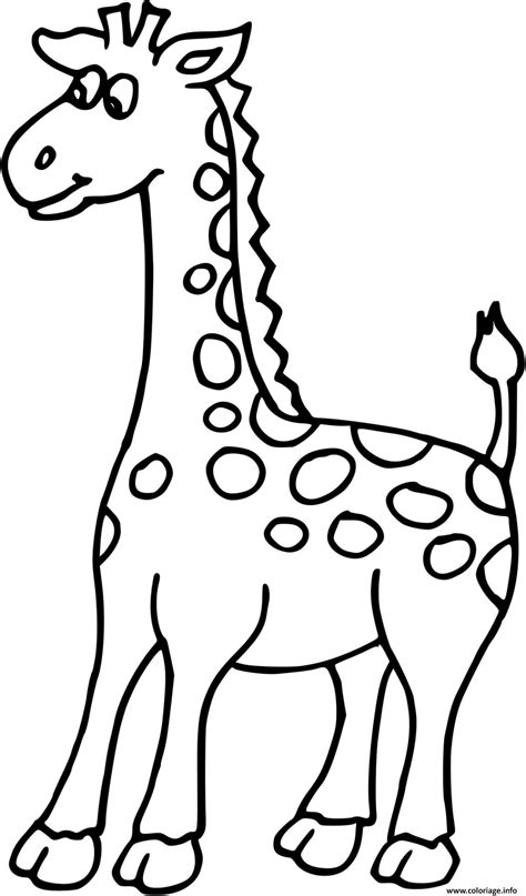 Coloriage Petite Girafe Dessin Girafe à Imprimer
