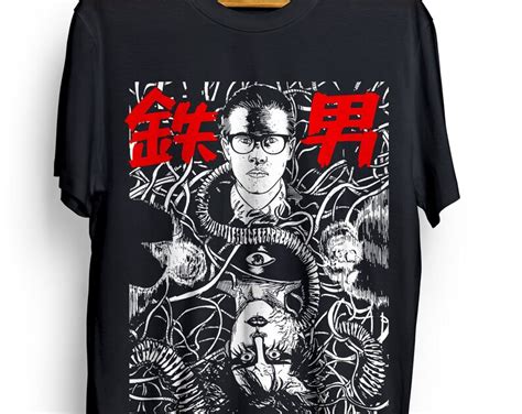 Unisex Cyberpunk T Shirt Tetsuo The Iron Man Japanese Sci Fi Tee For Anime Fans Bluefink