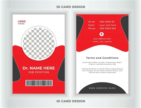 Doctor Id Badge Design Template 36391460 Vector Art At Vecteezy