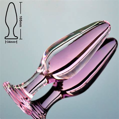 Buy 34mm Pink Pyrex Glass Bead Crystal Anal Dildo Butt