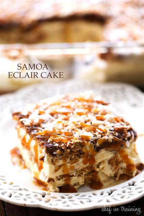 Chocolate eclairs recipe & video. No Bake Samoa Eclair Cake - Healthy Snacks Food