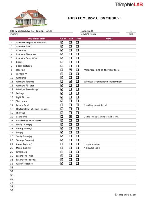 Free Home Maintenance Checklist Template Printable Form Templates And Letter