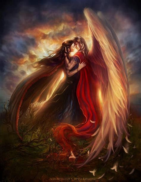 Angel Kiss Angeldemonio Pinterest Demonios Amistad Y Mitología