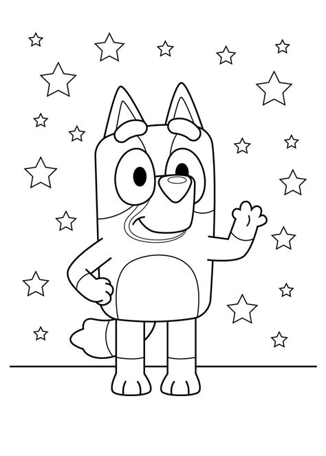 Bluey And Bingo Coloring Pages Free Printable Templates