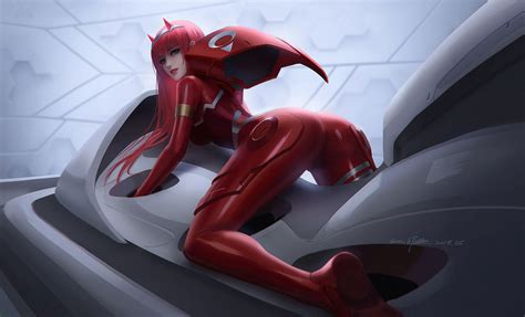 Anime Bent Over Darling In The Franxx Bodysuit Ass Zero Two