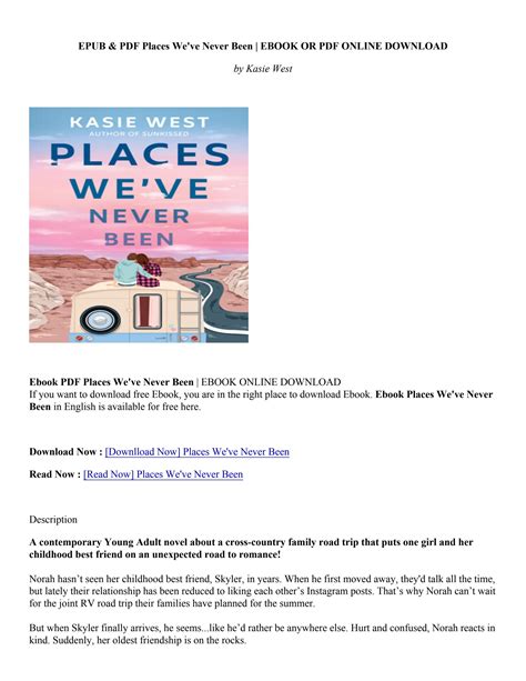 Download Book Places Weve Never Been Kasie West By Nadine Allard