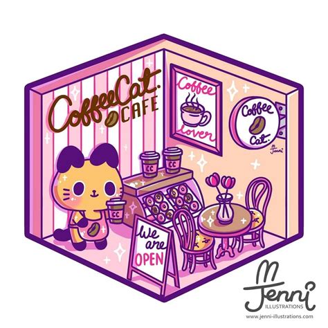 🌸🐰 J E N N I 🐰🌸 On Instagram “coffeecats Little Cafe ´∇`💖☕