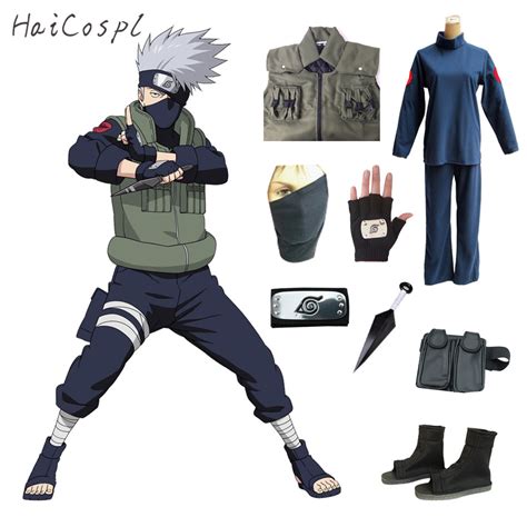 Compre Anime Naruto Hatake Kakashi Cosplay Outfit Role