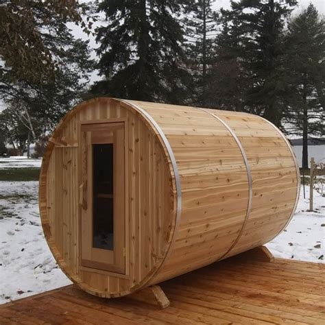 Dundalk 6′ X 8′ Knotty Cedar Barrel Sauna Sauna Place