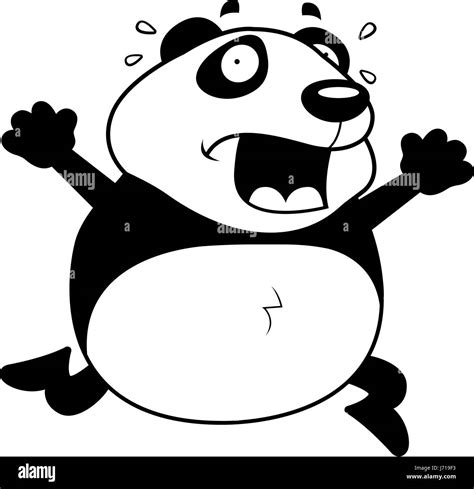 A Cartoon Panda Running In A Panic Stock Vector Image And Art Alamy