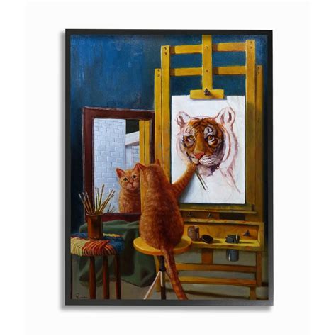 Stupell Industries 16 In X 20 In Cat Confidence Self Portrait As A