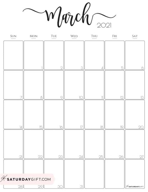 March 2021 Calendar Vertical Free Printable Calendar Monthly